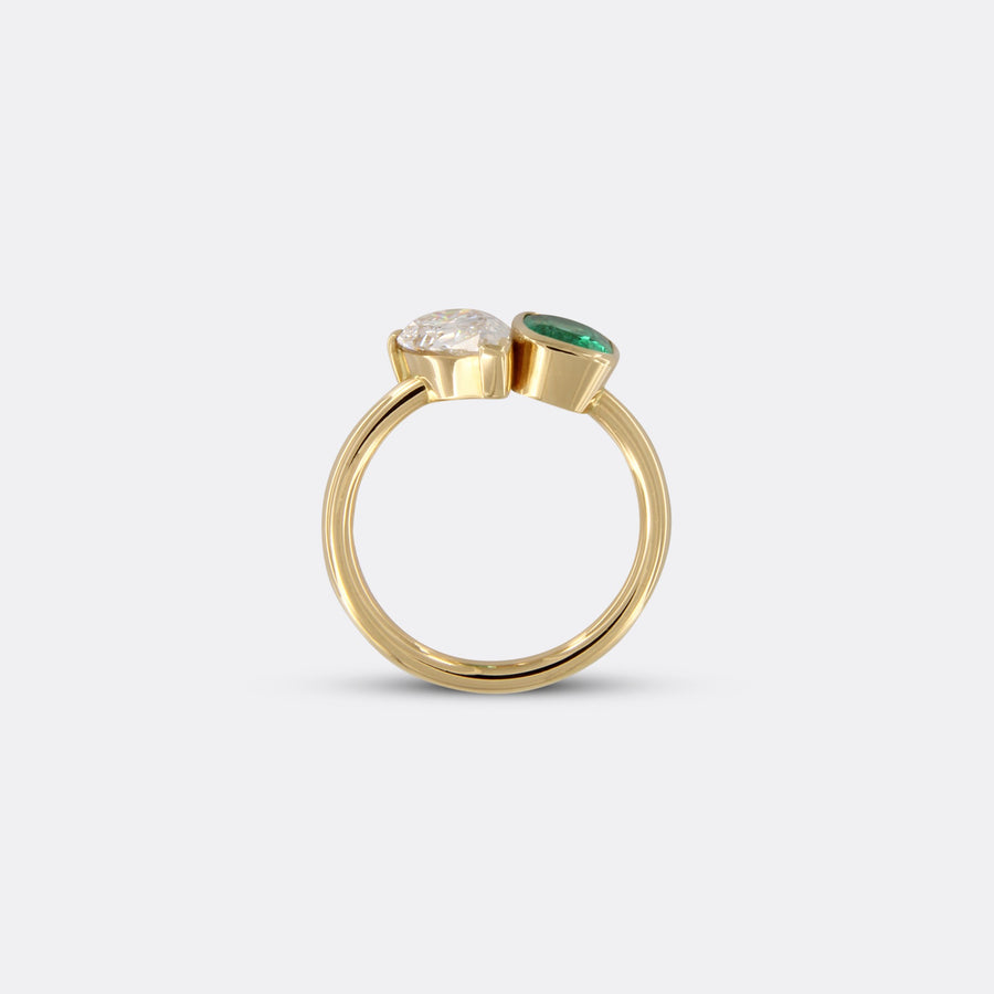 TOI ET MOI emerald ring