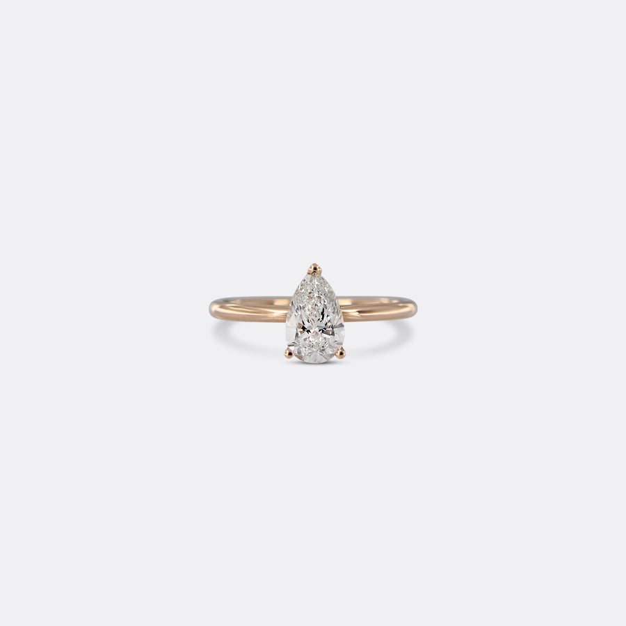 PEAR SOLITAIRE ring